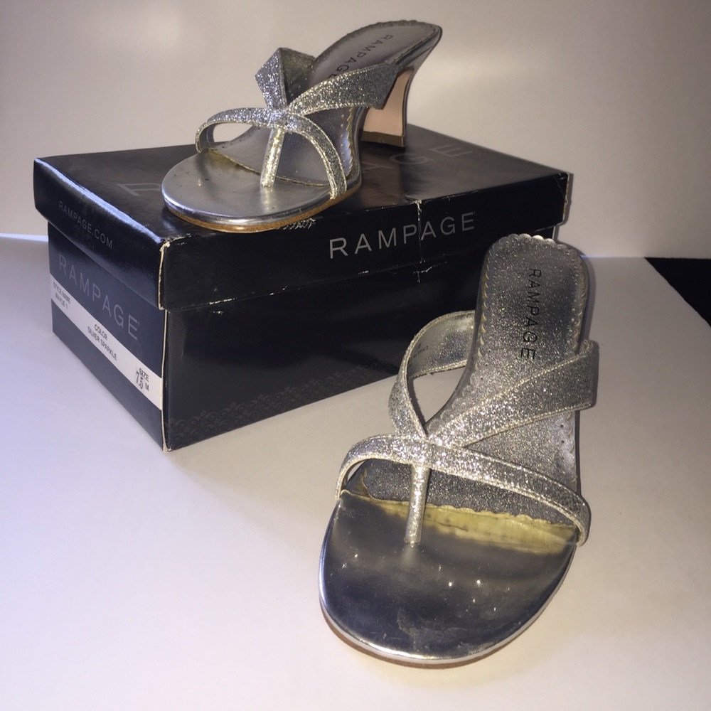 Rampage silver sandals used!